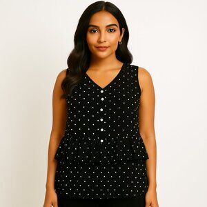 Rock Candy chiffon polka dot top